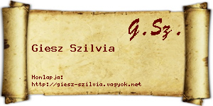 Giesz Szilvia névjegykártya