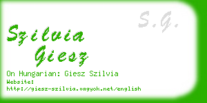 szilvia giesz business card